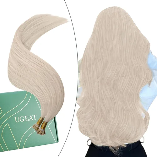 Vista 58 de Ugeat - Extensiones de cabello humano con microanillo, 14 pulgadas, extensiones de cabello Remy con microcuentas de 1 gm/hebra, 50 gms, extensiones