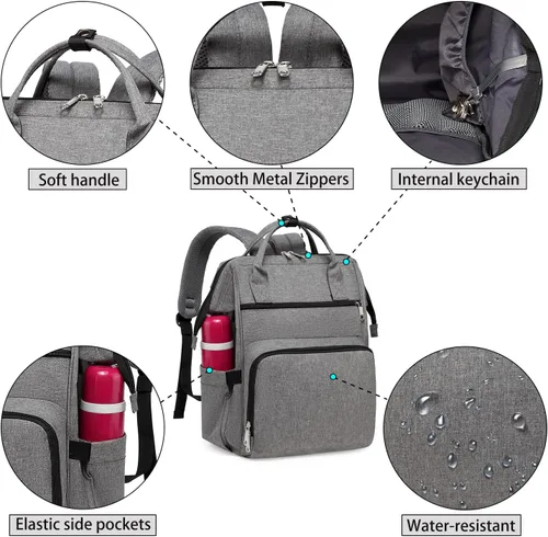 Vista 5 de Mochila de Enfermera Gatycallaty, Gris, Estándar