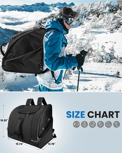 Vista 7 de OutdoorMaster Bolsa para botas de esquí y snowboard - Bolsa de 50L, excelente para viajes con exterior e inferior impermeables - para hombres