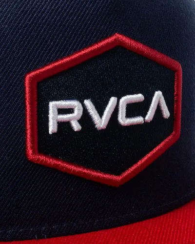 Vista 5 de RVCA Sombrero de ala recta ajustable Snapback para hombre