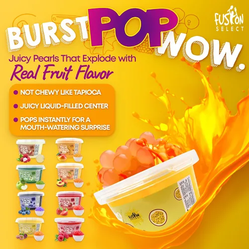 Vista 10 de Fusion Select - Perlas boba explosiva para aderezar té frutal