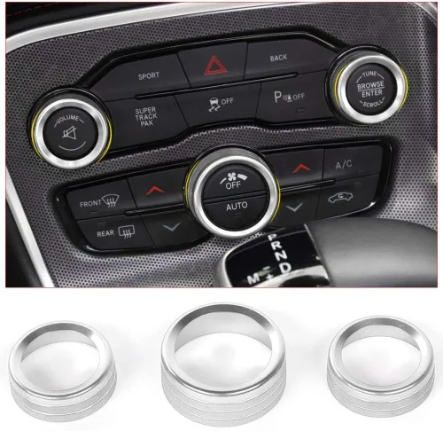 Vista 10 de Voodonala Interruptor de Aire Acondicionado Botón CD Perilla para Dodge Challenger Charger Chrysler 300 300s 2015-2019, para RAM 2013-2024