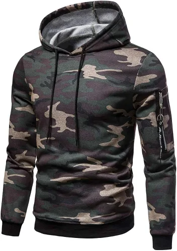 Vista 3 de Osmyzcp Conjunto deportivo de 2 piezas con capucha y ajuste relajado para hombre
