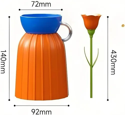 Vista 8 de Lámpara de escritorio de flores de rosas, atenuación infinita, temperatura tricromática, recargable, memoria de brillo, adornos decorativos