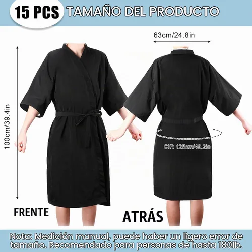 Vista 2 de Ramede - 15 batas para clientes de salón, kimono envolvente para el cabello