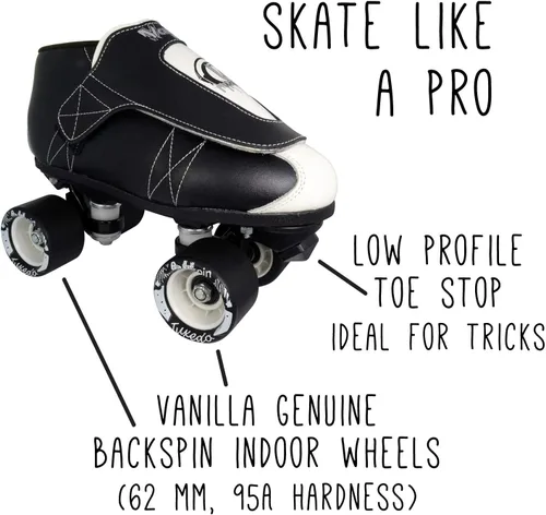 Vista 2 de Vanilla Jr. Tuxedo Quad Speed Roller Jam Patines (Niños 4)