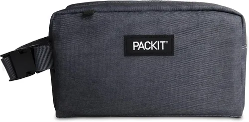 Vista 32 de PackIt Caja de aperitivos congelable, color negro, fabricada con tecnología EcoFreeze, plegable, reutilizable, cierre de cremallera con asa