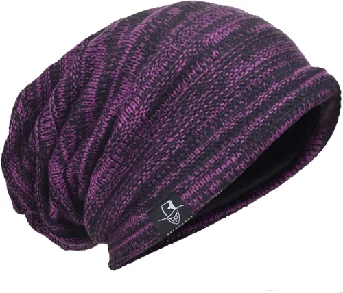 Vista 27 de Gorro de punto holgado con calavera de gran tamaño para hombre tipo skullcap