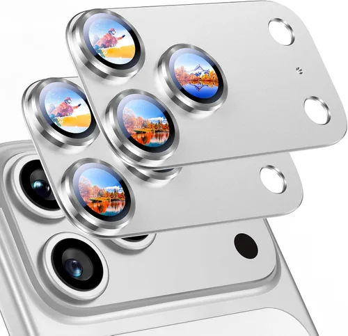 Vista 69 de Uyiton Compatible con iPhone 17 Protector de Lente de Cámara - [No es Fácil de Romper][Fuerte Adsorción][Compatible con Fundas] Protector de Cámara