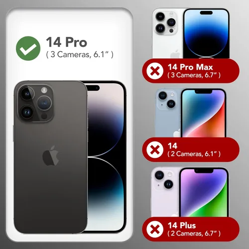 Vista 9 de GONEZ Funda para iPhone 14 Pro, compatible con Magsafe, con protector de pantalla + protector de lente de cámara, forro de microfibra suave Marrón