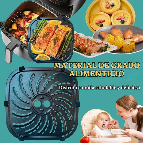 Vista 2 de Sartén para freidora de aire de 8 cuartos de galón para freidora de aire PowerXL Vortex Pro Plus, bandeja antiadherente prémium para freidora