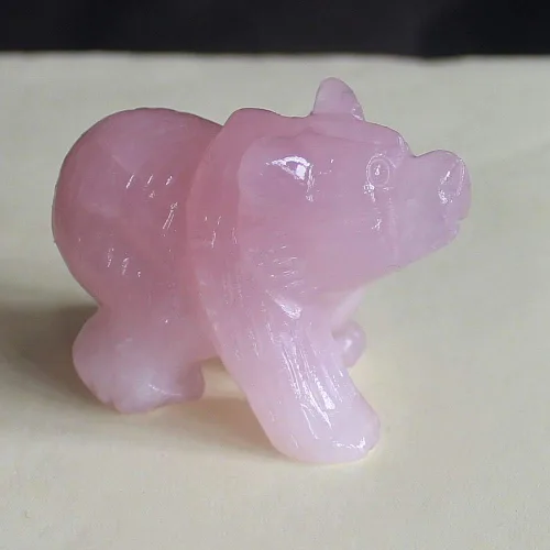 Vista 10 de Figura de oso de cristal tallada a mano de 2 '' talla de animal (ágata de encaje loco 2)