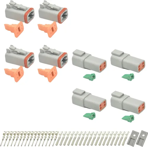 Vista 12 de Kit de conectores Deutsch de 116 piezas, DT 2, 3, 4, 6, 8, 12 pines, conectores eléctricos impermeables IP67 con enchufe con 40 pares, tamaño 16