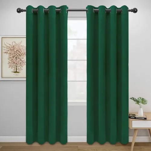 Vista 82 de Easy-Going - Cortinas opacas para dormitorio, aislamiento térmico sólido con ojales, cortinas de ventana para reducción de ruido, cortinas