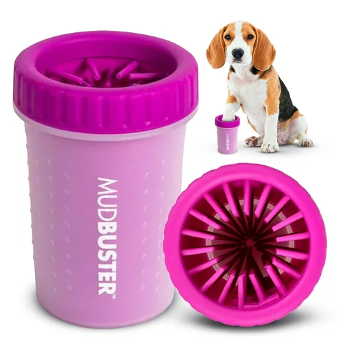 Vista 27 de Dexas MudBuster Limpiador portátil de patas para perros, grande, color blanco brillante, edición especial, suministros y accesorios de primera