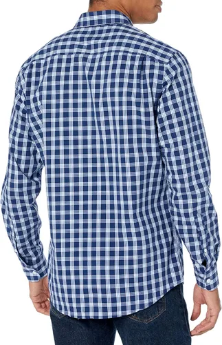 Vista 3 de Tienda Essentials Men's Slim-Fit Long-Sleeve Poplin Shirt