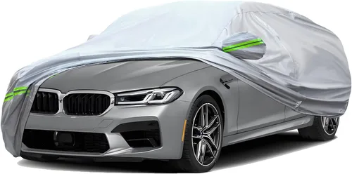 Vista 17 de TUCAREST - Funda de auto completa de 6 capas de alta calidad, diseño de cremallera de carcasa dura, impermeable, resistente a la intemperie