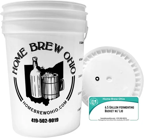 Vista 2 de Home Brew Ohio Cubo de fermentación de 6.5 galones con tapa con ojales