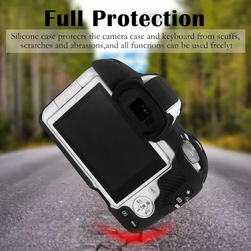 Vista 6 de Easy Hood - Funda protectora para cámara Canon EOS R50, color negro Soft Silicone, Buttons Marking, Slim Fit, Lightweight, Camera Protective