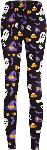 Vista 2 de Women Halloween Costume Fall High-Waisted Candy Skull Tights Novelty Nightmare Before Christmas Halloween Christma