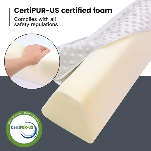 Vista 5 de YENING Protectores de cama para bebés y niños pequeños, barrera de seguridad de espuma para cama de niños, protector de cama para tamaño individual