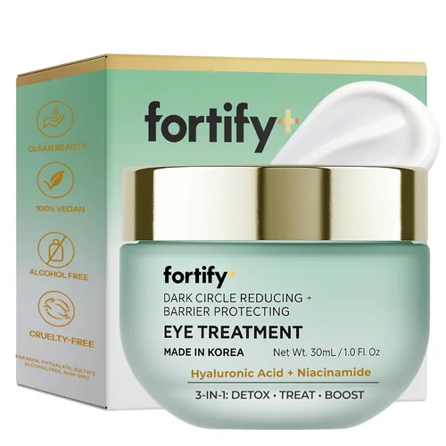 Vista 11 de Fortify Skincare Crema para debajo de los ojos con cafeína y péptidos - 3 en 1: desintoxicación, tratamiento, aumento - reduce la hinchazón, ojeras