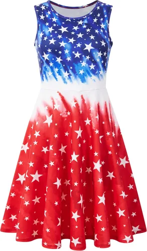Vista 19 de BFUSTYLE - Vestido de verano sin mangas con estampado floral para niñas de 4 a 15 años Regreso a la escuela 01