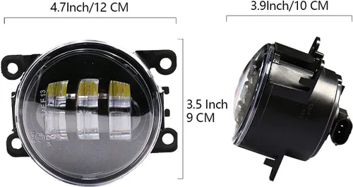 Vista 3 de Luces antiniebla LED redondas de 3.5 pulgadas, lámpara antiniebla de repuesto blanca universal para Honda, Ford, Nissan, Subaru, Suzuki, Lincoln