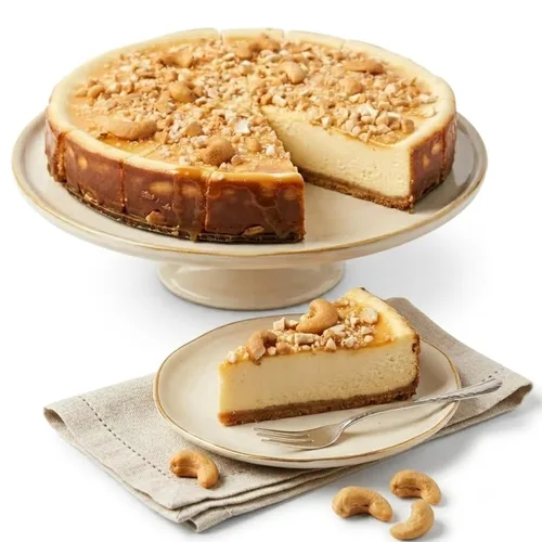 Vista 13 de ANDY ANAND CHOCOLATIER Tarta de queso de almendras sin azúcar de 9 pulgadas Apto para diabéticos, cremoso y increíblemente delicioso con queso