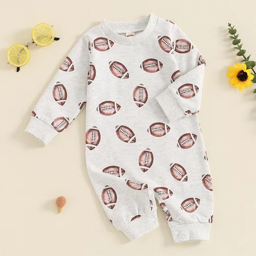 Vista 2 de FYBITBO Ropa de bebé niño niña Santa manga larga mono mameluco recién nacido primera Navidad traje de una pieza