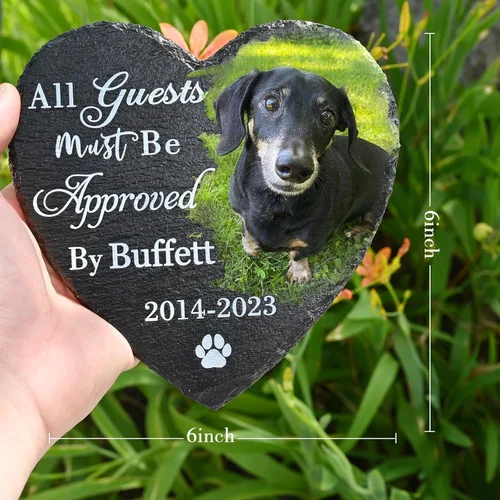 Vista 2 de Regalos conmemorativos personalizados para perros, piedras conmemorativas para mascotas, piedra conmemorativa para perros, regalos personalizados