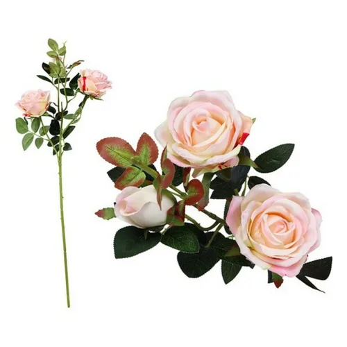 Vista 3 de Rama de 5 Rosas Blanco