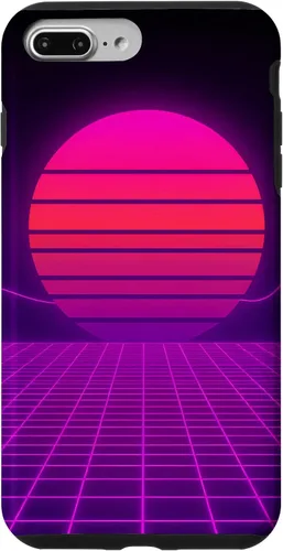 Vista 12 de Funda con diseño estético para iPhone 16 Retrowave Synthwave de los años 80 y 90