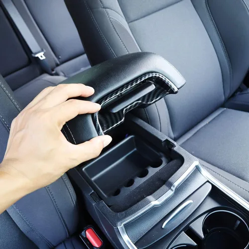 Vista 3 de Voodonala Para cargador consola central reposabrazos interruptor interruptor cubierta para 2011-2024+Dodge Charger, Chrysler 300c Accesorios