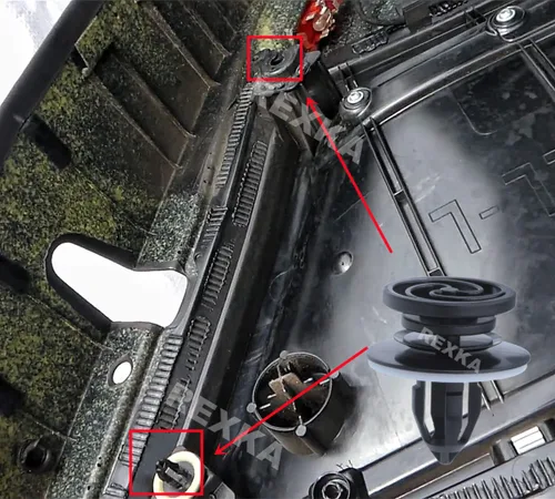 Vista 6 de Rexka 10 clips de panel de moldura de puerta interior con sellador compatibles con Volkswagen 8E0-868-243 Audi A4 B6 B7 S4 RS4 Cabriolet Quattro