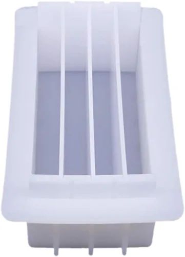 Vista 2 de JOONOR Divisores de molde de jabón de silicona para pan de 8 pulgadas, tablero de división de acrílico, rectangular, blanco, herramienta