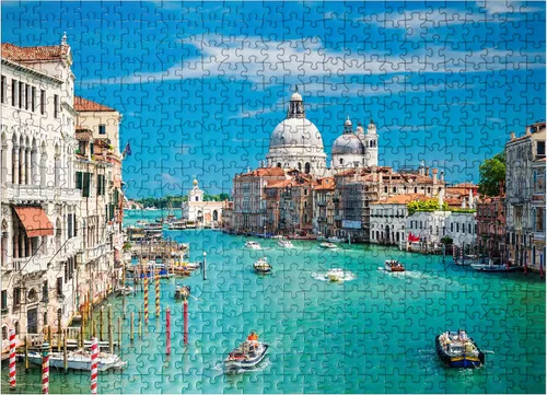 Vista 8 de MyPuzzle Grand Canal in The Sunshine of Summer in Venice Italy - Rompecabezas de 100 piezas prémium para adultos