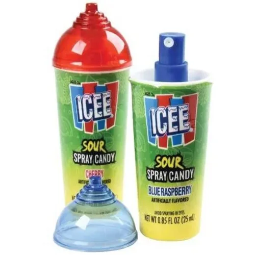 Vista 3 de Koko's Icee - Caramelo en aerosol agrio de 0.85 onzas - Caja de 12