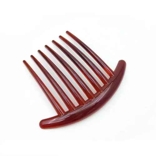 Vista 3 de Peine de pelo lateral de plástico para mujer con siete dientes, juego de 6 (3 colores, cada 2 piezas)