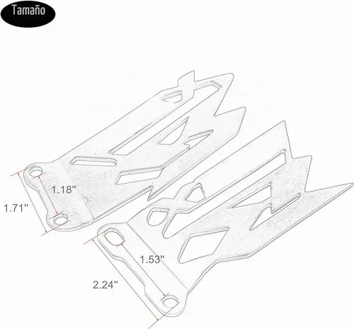 Vista 2 de Placas de Protección de Talonera Compatibles con Suzuki GSX-R 600/750 2006-2016, GSX-R 1000 2003-2016 (Negro)