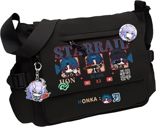 Vista 17 de Game Handbag Crossbody Bag, Cute Single Shoulder Bag, Adult 3D Print Anime Backpack Black-1