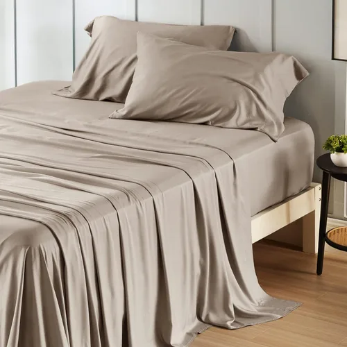 Vista 34 de Bedsure PureWoven 100% rayón derivado de bambú, sábanas de cama individual, 3 piezas