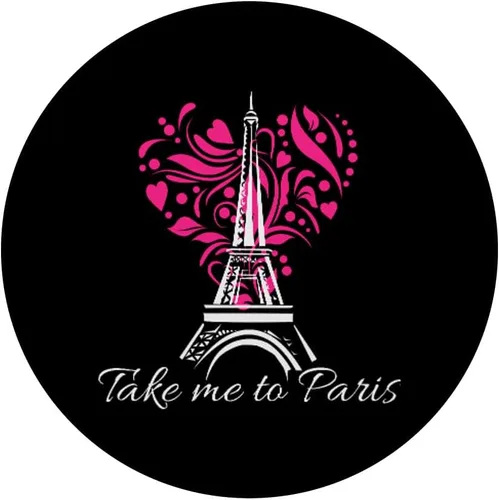 Vista 3 de Take Me to Paris Torre Eiffel Francesa regalo para mujeres niñas PopSockets PopGrip: agarre intercambiable para teléfonos y tabletas