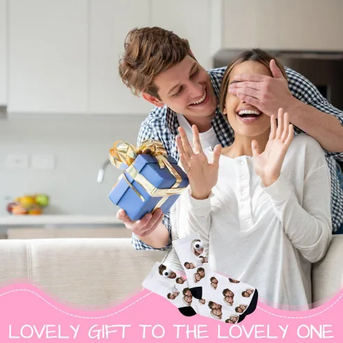 Vista 6 de Yopicks Calcetines personalizados tomados de la mano con foto, calcetines personalizados con manos, calcetines divertidos regalos para novio