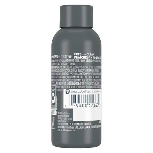 Vista 2 de DOVE MEN + CARE Champú y acondicionador fortificante 2 en 1 fresco y limpio con cafeína para cabello normal a graso ayuda a fortalecer
