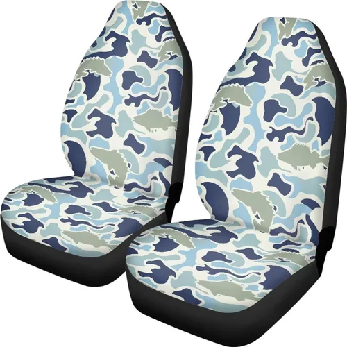 Vista 19 de ELEQIN 250 fundas de asiento delantero de automóvil con bandera patriótica estadounidense, paquete de 2 protectores de asiento de poliéster suaves