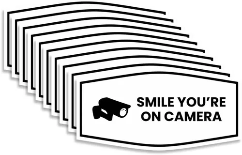 Vista 31 de Fancy Smile You're On Camera Letrero (negro) - Mediano (1 unidad)