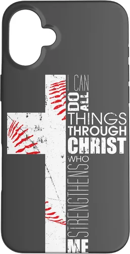 Vista 23 de Baseball Phone Case Christian Bible Verse Philippians 4:13 Case for iPhone 17