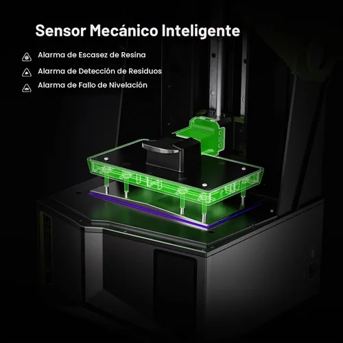 Vista 3 de Impresora 3D de resina ELEGOO Saturn 4 12K, impresora de resina Mono LCD de 10 pulgadas con sensor mecánico inteligente, nivelación automática