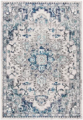 Vista 75 de Safavieh MAD473E - Tapete con diseño de medallón desgastado, bohemio elegante, colección Madison, no suelta pelos, fácil de cuidar, alto tránsito